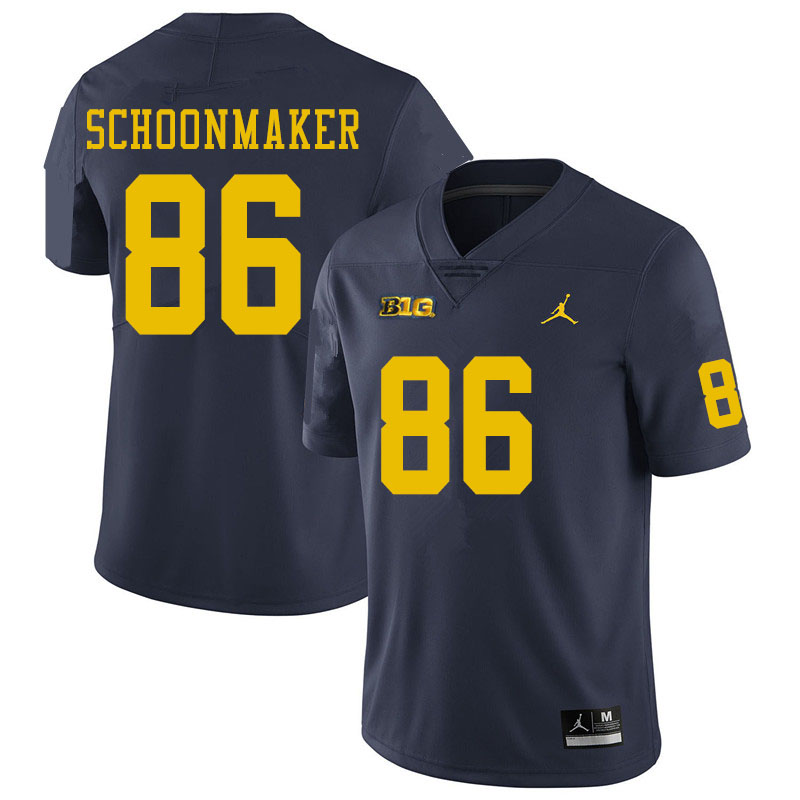 Men #86 Luke Schoonmaker Michigan Wolverines College Football Jerseys Sale-Navy
